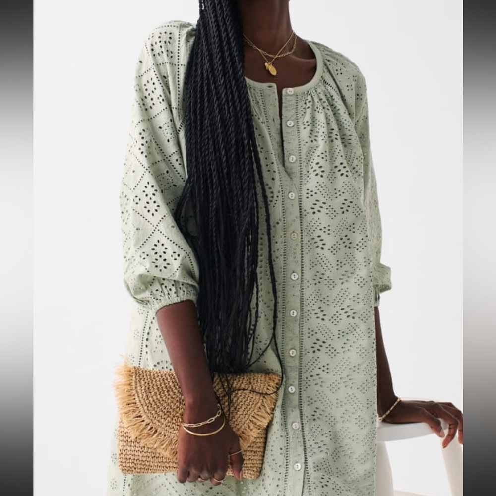 Faherty Valencia Eyelet Dress